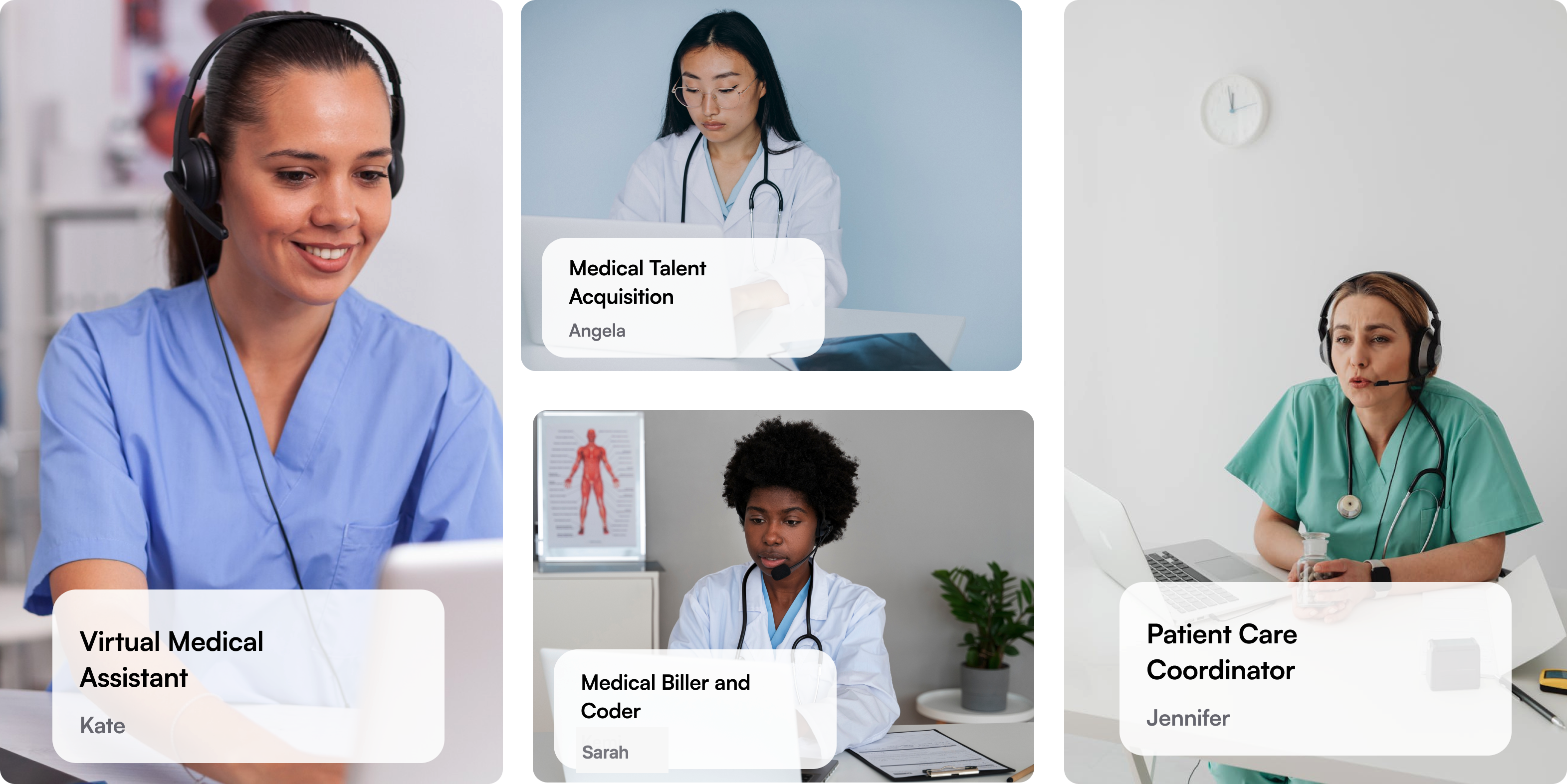 HIPAA-compliant medical assistants at work